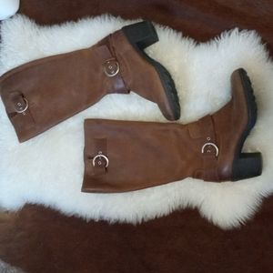 Born B.O.C. brown leather knee boots Heeled size 9